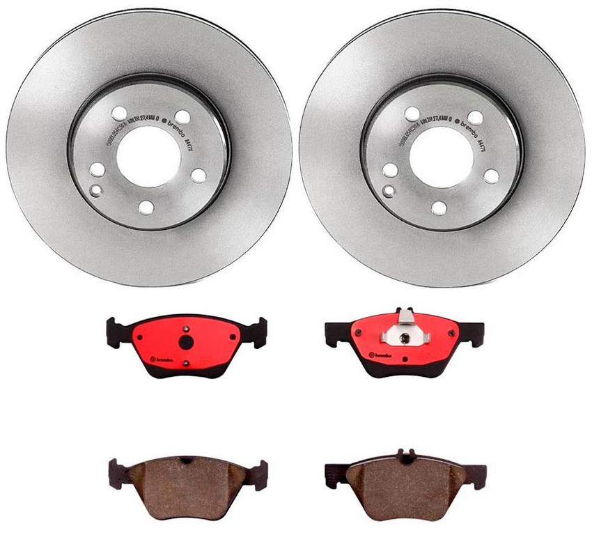 Mercedes Brakes Kit - Brembo Pads and Rotors Front (304mm) (Ceramic) 004420072041 - Brembo 3052300KIT